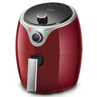 Fritadeira elétrica sem óleo Air Fryer 3,5L 1240 Watts vermelha - Flash Fryer - Elgin (110V)