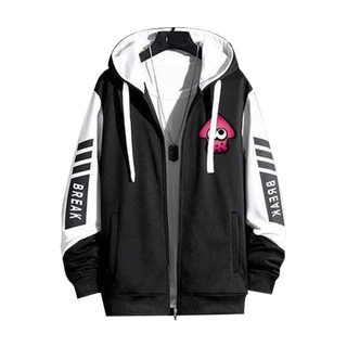 Splatoon zipper Estilo Poliéster Guerreiro A Jato De Com Zíper octopus , Costume Cosplay