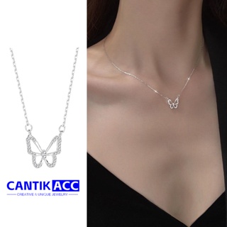 2024 Fashion Jewelry Hollow Butterfly Necklace Com Gargantilha De Zircônio Brilhante Animal Prata Dourada Para Senhoras