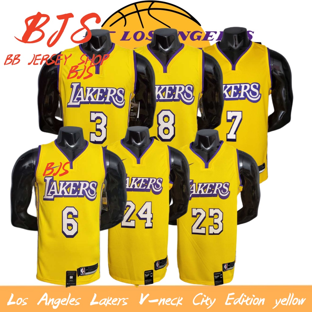 BJS 】 NO . 6JAMES Los Angeles Lakers V-neck City Edition Amarela