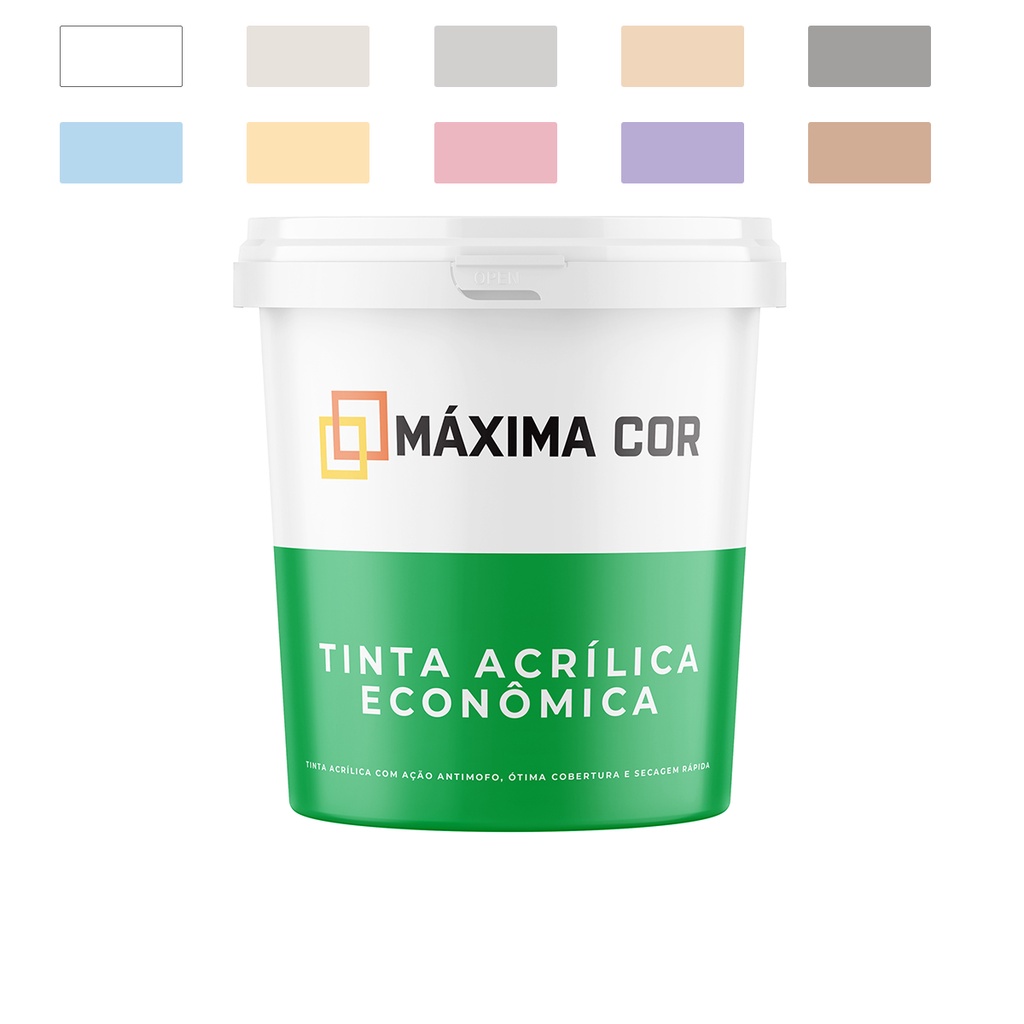 Tinta Econômica Antimofo Acrílica Base Água MáximaCor 900ml
