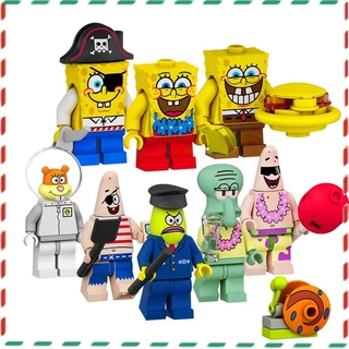 Blocos De Construção Minifigure Toys SpongeBob SquarePants Modelo De Montagem De Quebra-Cabeças