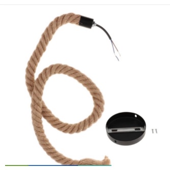 Corda Retro Longa Lustre Pendente Rústico Droplight Parede Luminária 1 lâmpada