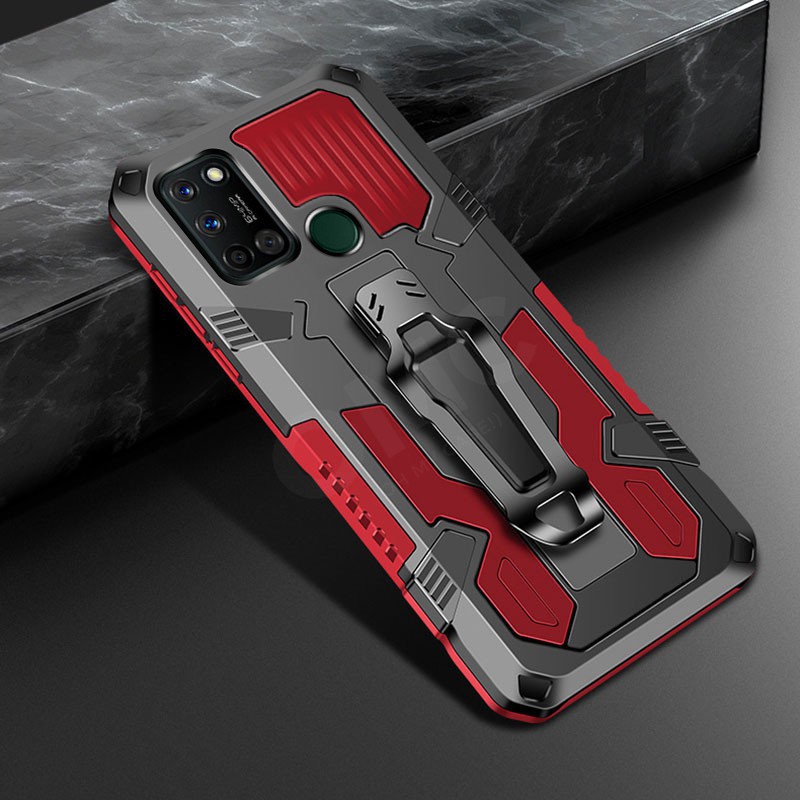Para Infinix hot 9 12 12i 12S Reproduzir Nota 10 11 12 Pro Suporte De Armadura Híbrida TPU + PC Capa Dura À Prova De Choque Traseira Magnética De Carro