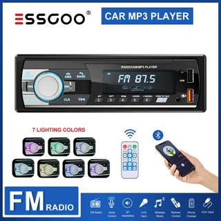 ESSGOO Rádio De Carro 1 Din Bluetooth MP3 Subwoofer Multimídia Música automotivo radio USB SD AUX FM Receptor