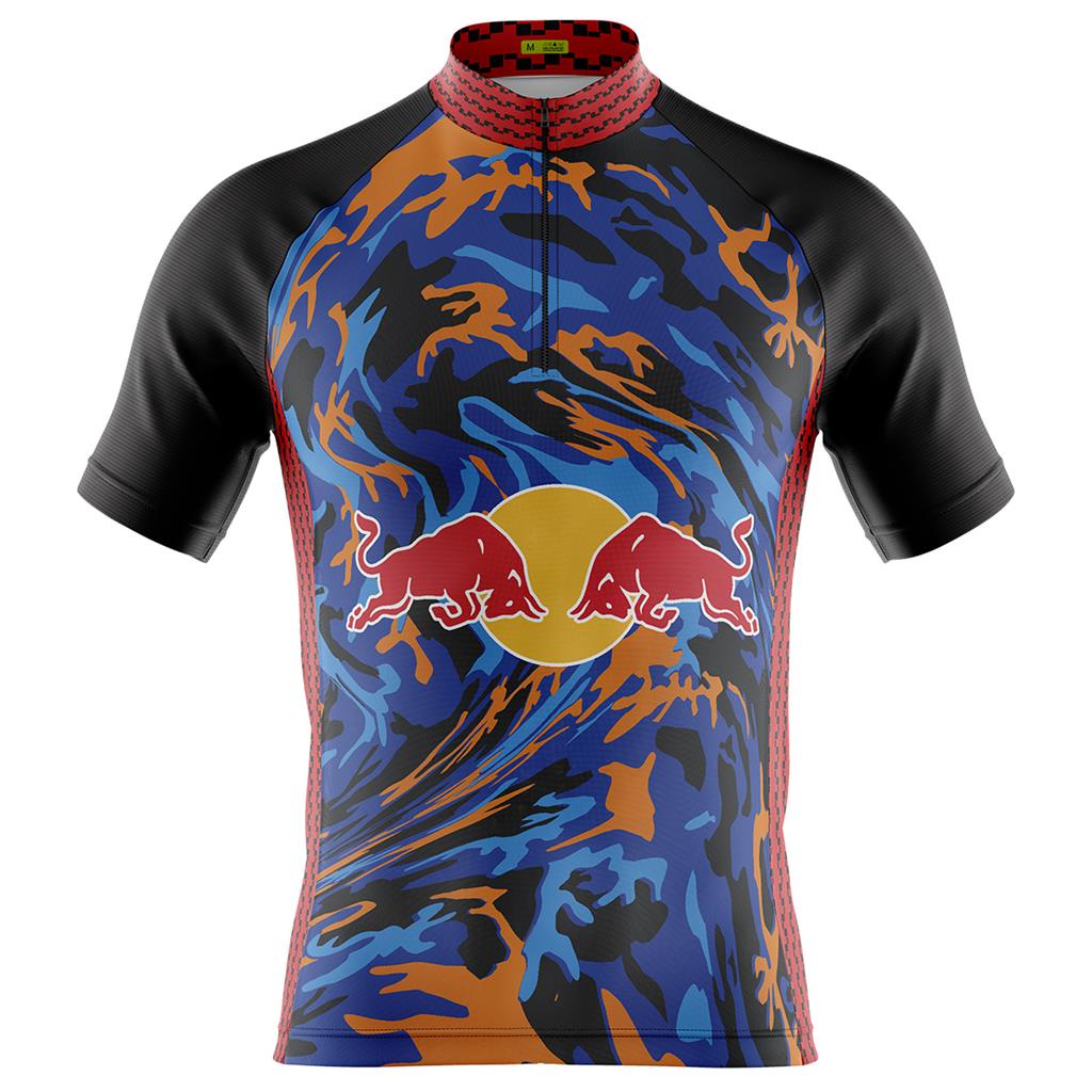 Camisa Ciclismo Manga Curta Masculina Red Bull Psicodelica Com Bolsos ...