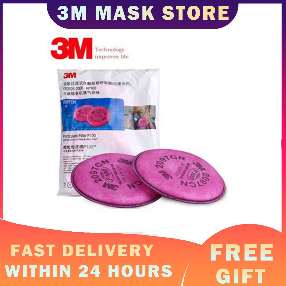 3M (Non CN) 2097 2091 P100 Particulate Filter For 6200/6800/7502 Mask - Foto 3