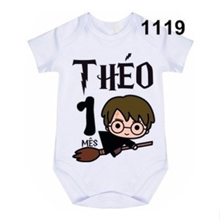 Body Bebe Personalizado Accio Expecto Mandrake Harry Potter em