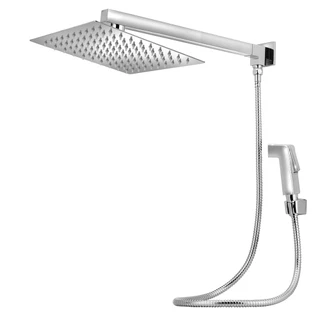 Ducha Chuveiro Quadrado 30x30 Slim Inox Completo C/Desviador em Oferta na Shopee