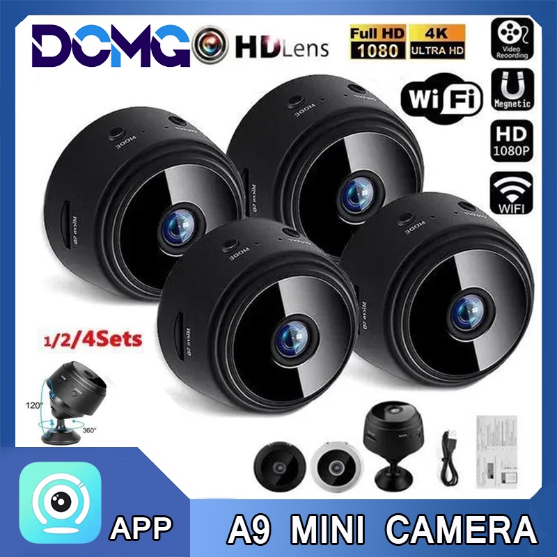 2/4PCS 1080P Mini Câmera Full HD A9 IP Sem Fio Micro Nocturna Versão WiFi Câmeras De Segurança Para Vigilância Doméstica