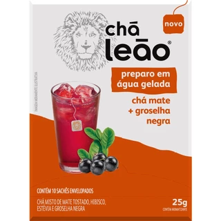 Chá Leão Água Gelada - Chá Mate Com Groselha Negra 10 Sachês em Oferta na Shopee