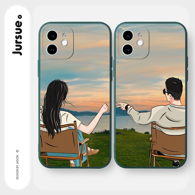 Capa De Celular JURSUE Luxo Silicone Casal Cartoon Anime Personalizada Anti  Impacto Capinha Compatível Para iPhone 14 13 12 11 Pro Max X XS XR Y2709 |  Shopee Brasil