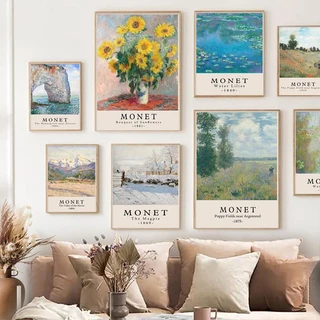 Pôsteres Abstratos Claude Monet Canvas Pinturas De Jardim Museu De Paisagem Retrato Impressão De Quadros De Arte Para Sala De Estar Decoração De Casa