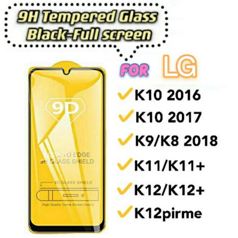 Película Vidro Temperado 3D/9D LG K10 2016 K10 2017 K9 K11 Plus