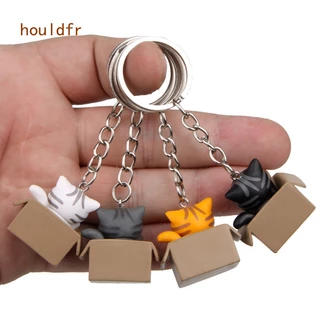 houldfr Cute Cartoon Cat Pendant Chaveiros Gatinho Gato Chaveiro Porta-Chaves Jóias Criativas Presente