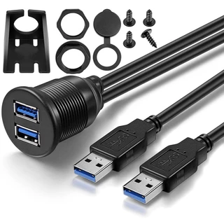 Painel De Controle Para Carro Montagem Embutida Adaptador De Doca USB 3.0 Porta Cabo De Extensão Macho Fêmea Barco Motocicleta