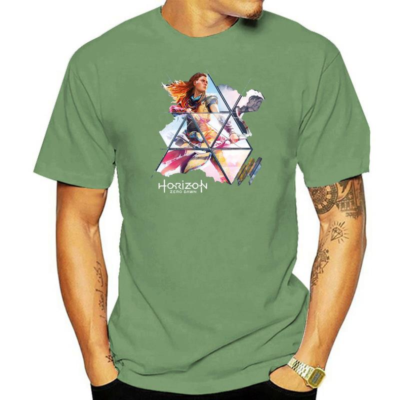 Camiseta Da Moda HORIZON ZERO DAWN Masculina Pintada Aloy , Média ...