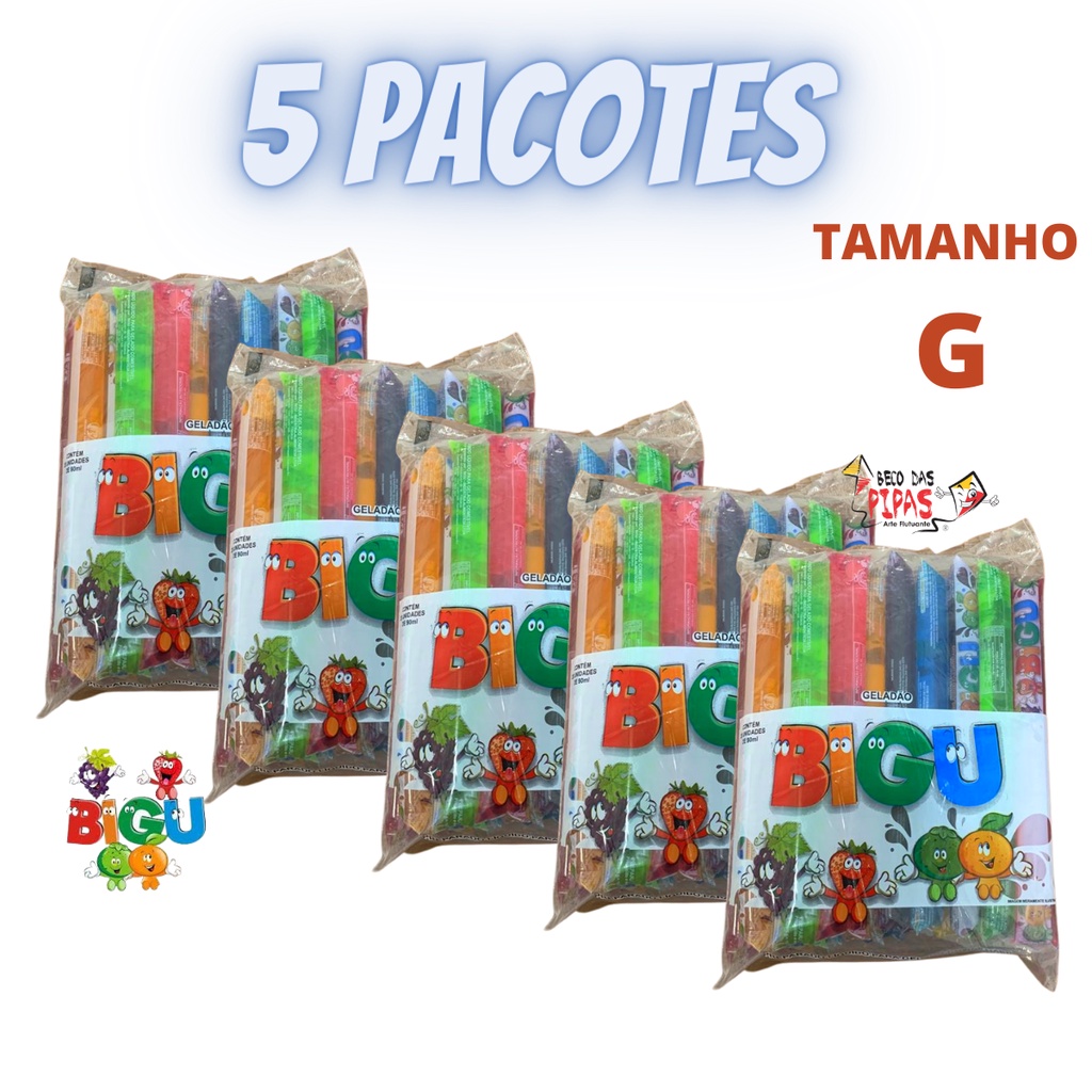 Kit 120 Saquinhos Para Sorvete Geladão Sacolé Juju Geladinho Gourmet  5,5x22cm - (3 Pacotes)