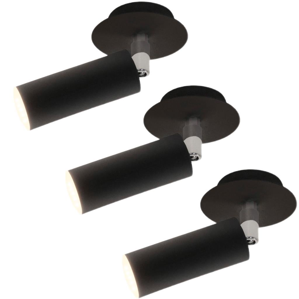 Kit 3 Spot Luminaria Teto Tubular Tubo Pipe Preto Cromado Shopee Brasil