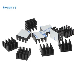 beauty1 10pcs 14x14x8mm Radiador De Dissipador De Calor De Alumínio Para Resfriador De RAM -