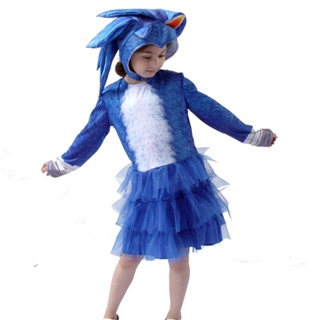 Fantasia Sonic Azul Infantil Cosplay Halloween Dry no Shoptime