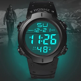 Relógio LED Luminoso Masculino Silicone Cronômetro Digital Data Relógios Esportivos
