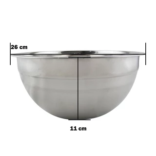 Kit 2 Bowl Tigela Mixing em Aço Inox Duas Peças 26 e 30cm
