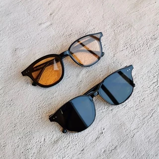 COD 2021 Nova Moda Coreana Retro Laranja Lentes Amarelas Óculos De Sol Feminino Masculino Dirigindo Versão Da Lente Casual Colorida Quadrada