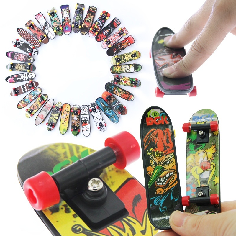 Mini skates de dedo para crianças e adultos leves, resistentes,  multifuncionais, brinquedos relaxantes, portáteis, skate boards