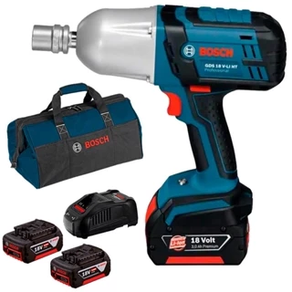 Chave de Impacto 18V 1/2 POL 18V GDS 18V-LI HT 2 Baterias 4,0Ah, Carregador Bivolt e Bolsa BOSCH