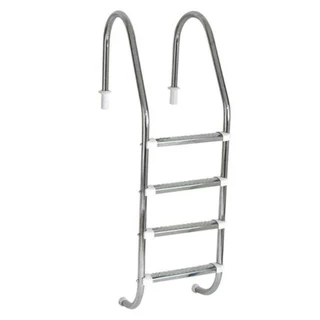 Escada para Piscina 1.1/2 POL em Aço Inox com 4 Degraus Anatômicos em Inox SODRAMAR em Oferta na Shopee