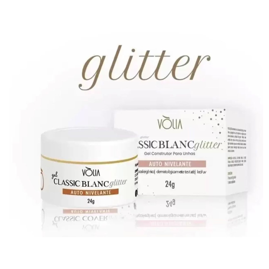 GEL CLASSIC GLITTER BLANC VOLIA 24G Shopee Brasil