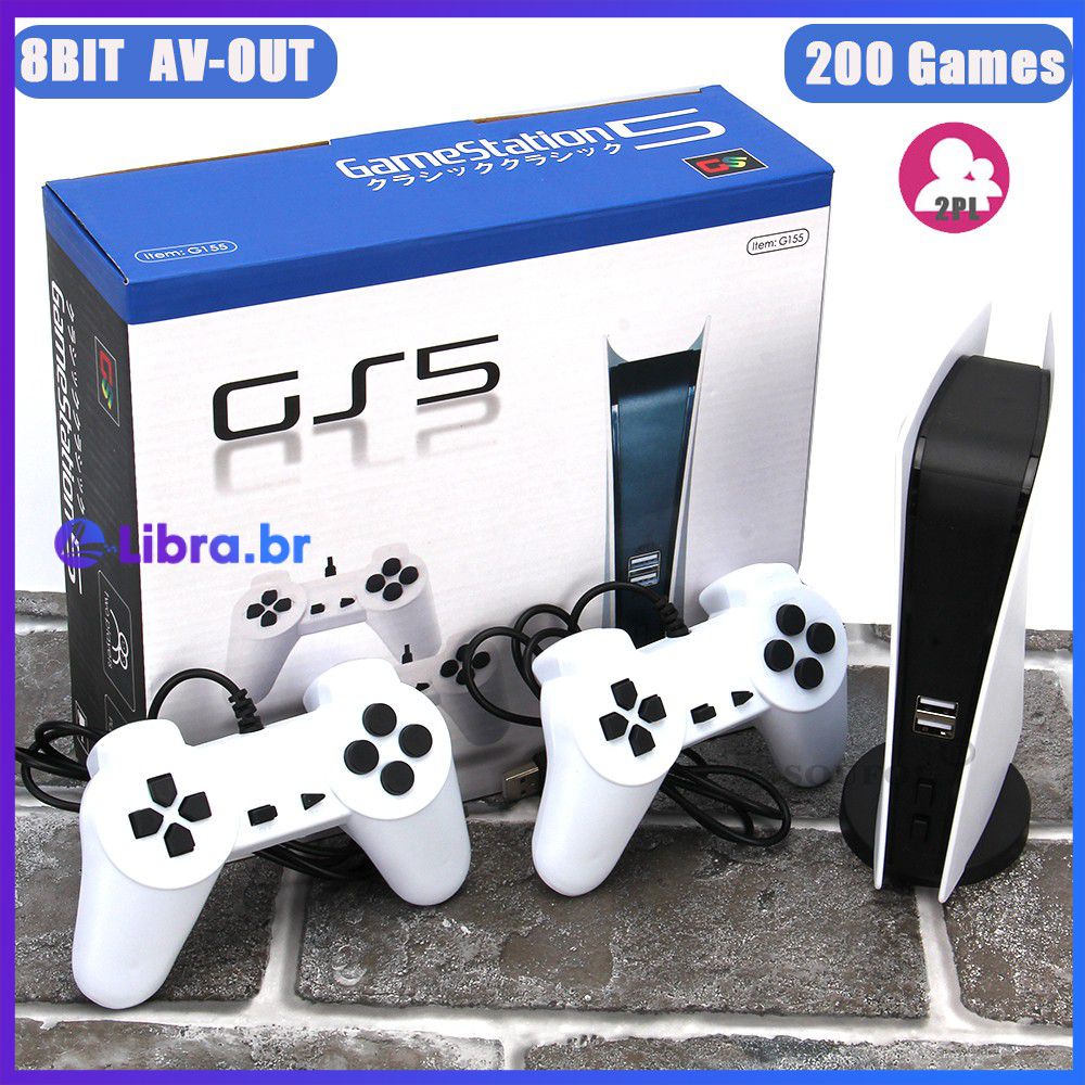 Compra online de 1 conjunto de console de jogos retrô nostálgico P5 Mini TV  estação de jogos de computador Gs5 com fio 200 jogos