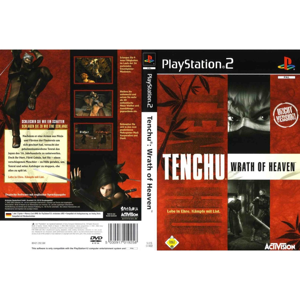 Jogo Tenchu: Wrath of Heaven ps2 | Shopee Brasil