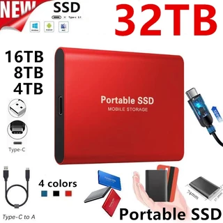 Externo SSD 8TB Disco Rígido HDD Externos 32TB/16TB USB3.0 Portátil Sólido Estado Drive