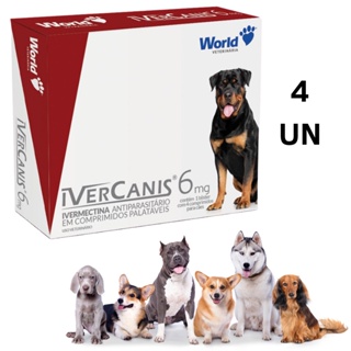 Kit 4 Remedio para Carrapato Premium Cachorro 15 a 60kg