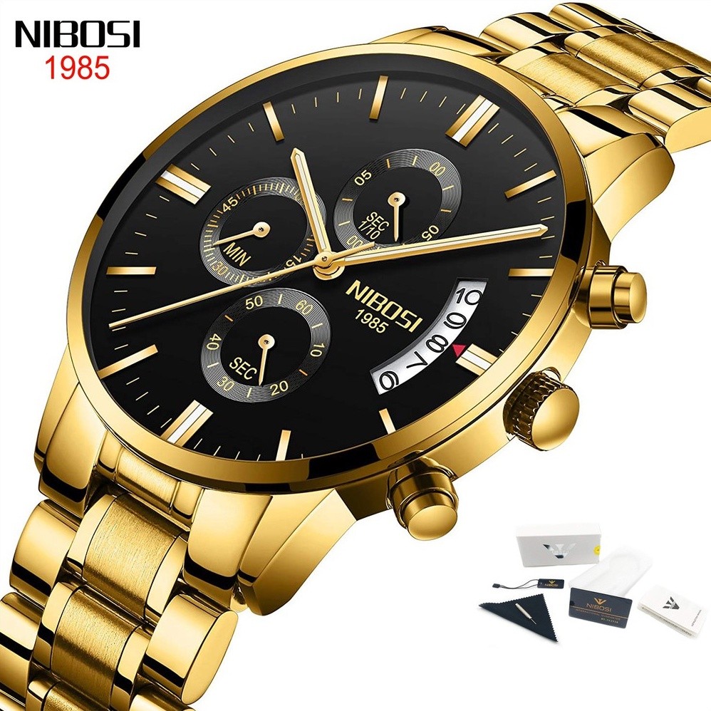 【Original Box】NIBOSI Relogio Masculino Men Watches Luxury Famous Top Brand Men