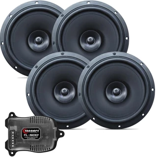4 Alto Falante 6 Polegadas Som Carro Auto + Modulo Taramps Tl500 Traseira Dianteira Carro Som Astra Agile Versa Classic Cruze Omega Hilux Sw4 Civic City similar Bravox, Bomber, Pioneer, Roadstar, Jbl