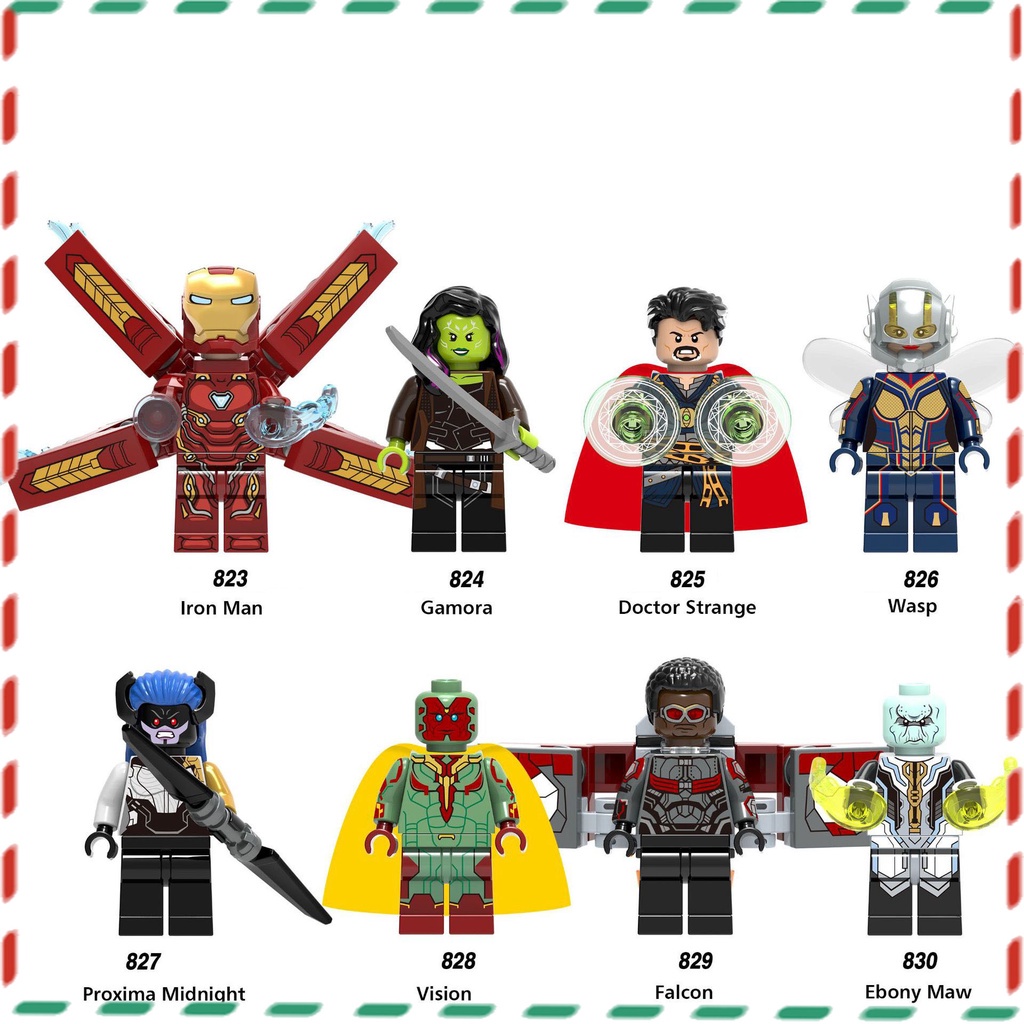 Brinquedos Educativos Infantis Maravilha Homem Falcão De Ferro Minifigure Montados Blocos De Construção