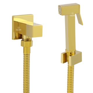 Ducha Higienica Chuveirinho Intima Banheiro Lavatorio Lavabo Metal Dourada Gold Tokio