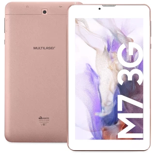 Tablet Multilaser M7 3G 7 Polegadas 32gb, 1gb Memória Ram, Quad Core 1.3ghz Android 11 – Rosa NB361