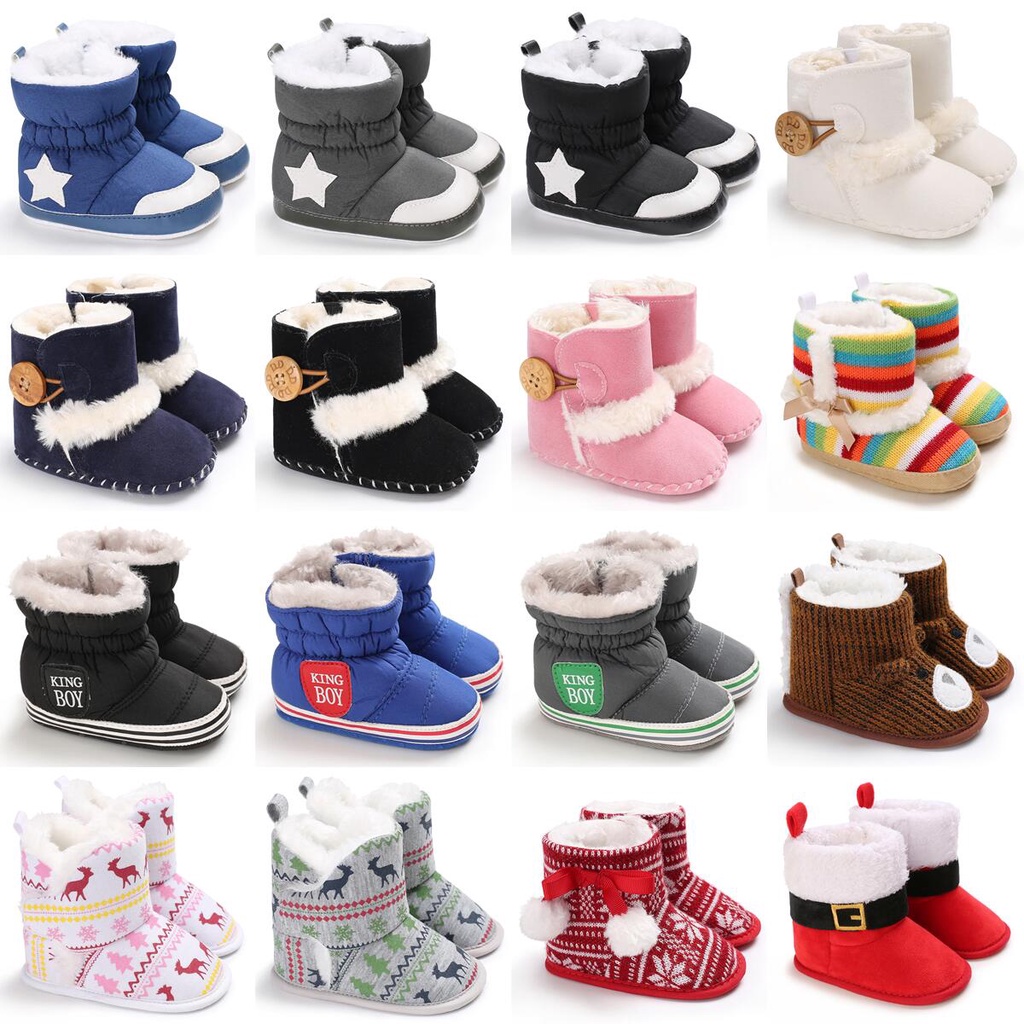 Sapatos De Inverno De Algodão Para Bebês Meninos E Meninas Bebê Fofinhos Casuais High Top Flat Sneakers Primeira Geração Baby Ankle Boots Sem Escorregamento Caminhada Quentes