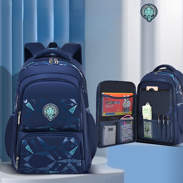 Mochila Para Estudantes Da Escola Primária Nova Escolar Do Ensino Primário Versão Coreana Bolsa Infantil Casual De 1-3-6 Grades Estilo Geladeira