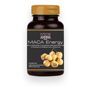 Maca Peruana Amarela e Guarana Color Andina - 60 capsulas | Shopee Brasil