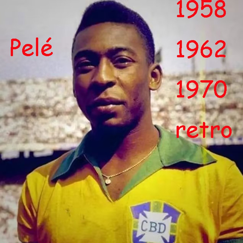 1958 1962 1970 Retro Brasil Pelé Soccer Jersey Campeão Mundial De Futebol Camisa Memorial