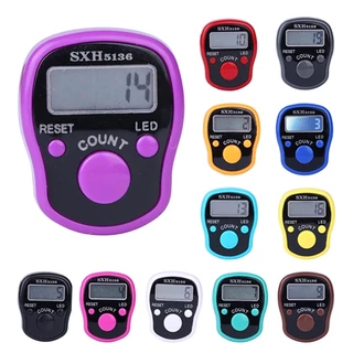 [Cor Aleatória] Contador De Contadores Dedos clicker Manual Digital Led Re-settable Digits Passo Eletrônico Luminoso