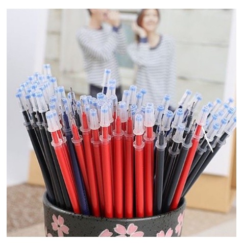 MROOFUL 60 Unids Friction Pen Recarga Conjuntos Borrable Negro Azul Gel Tinta Rodar Lindo Gato Amantes De Los Animales Regalo Escuela Suministros De Oficina (azul