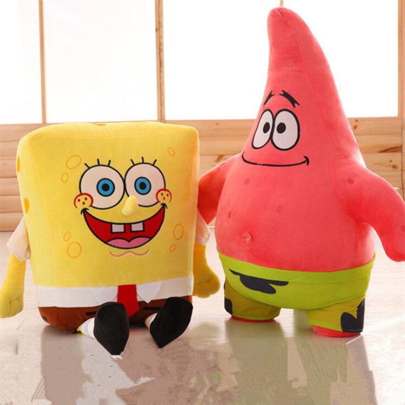 Spongebob and store patrick stuffed animals