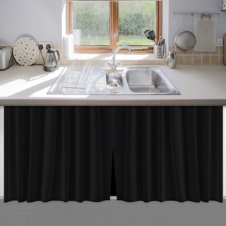 Cortina de Pia Preto PVC