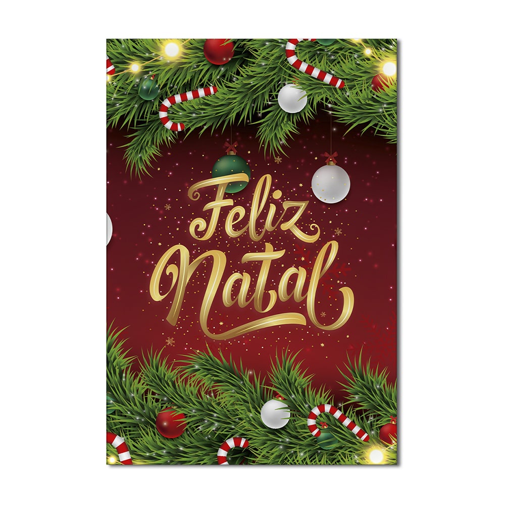 Painel Festa Retangular Tema Feliz Natal Shopee Brasil